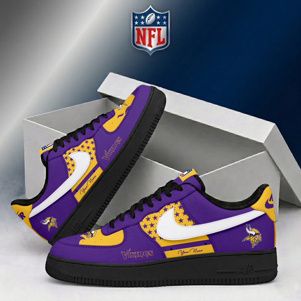 LIMITED EDITION - NEW CUSTOMIZED NFL05 MVK MINNESOTA VIKINGS AF1 SHOES