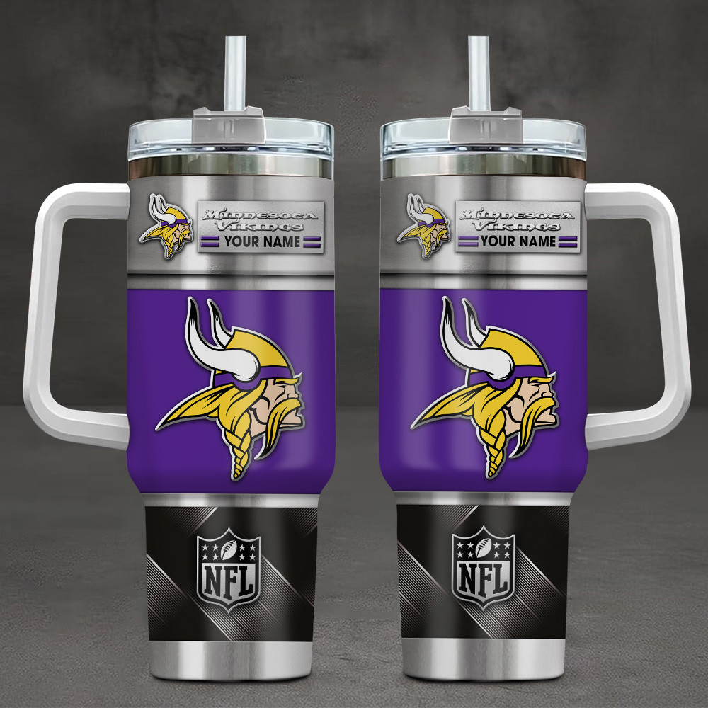 FINAL SALE - NEW CUSTOMIZED NFL05 MVK MINNESOTA VIKINGS TUMBLER CUP