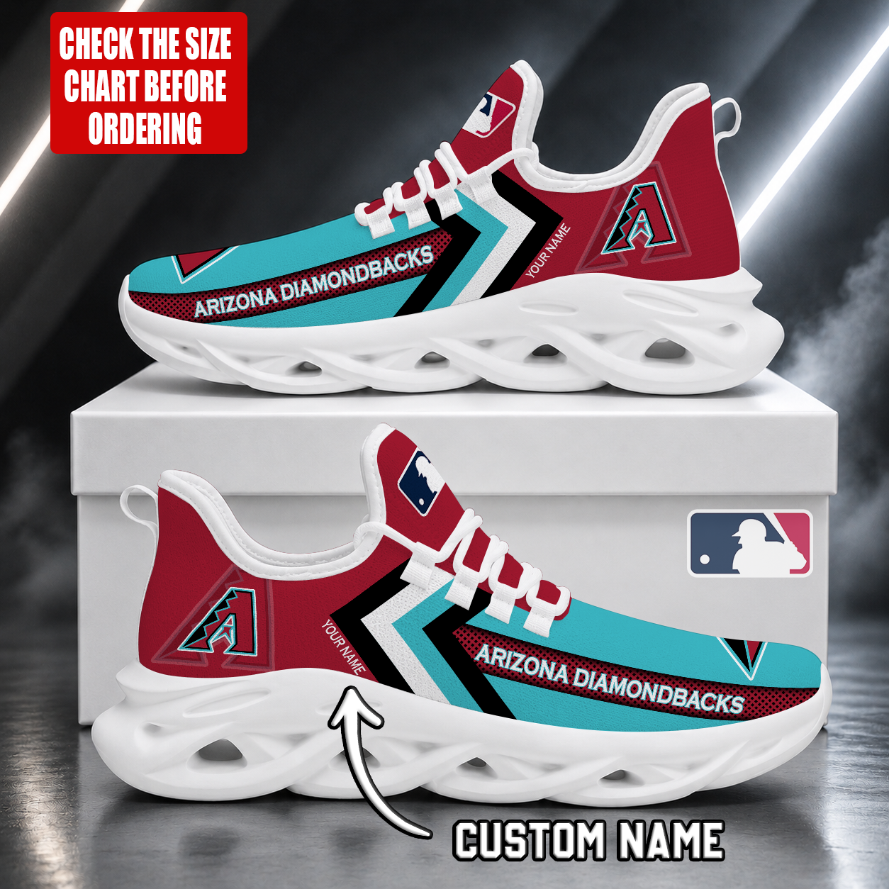 FINAL SALE - NEW CUSTOMIZED MLB07 ADS ARIZONA DIAMONDBACKS MAX SOUL SHOES