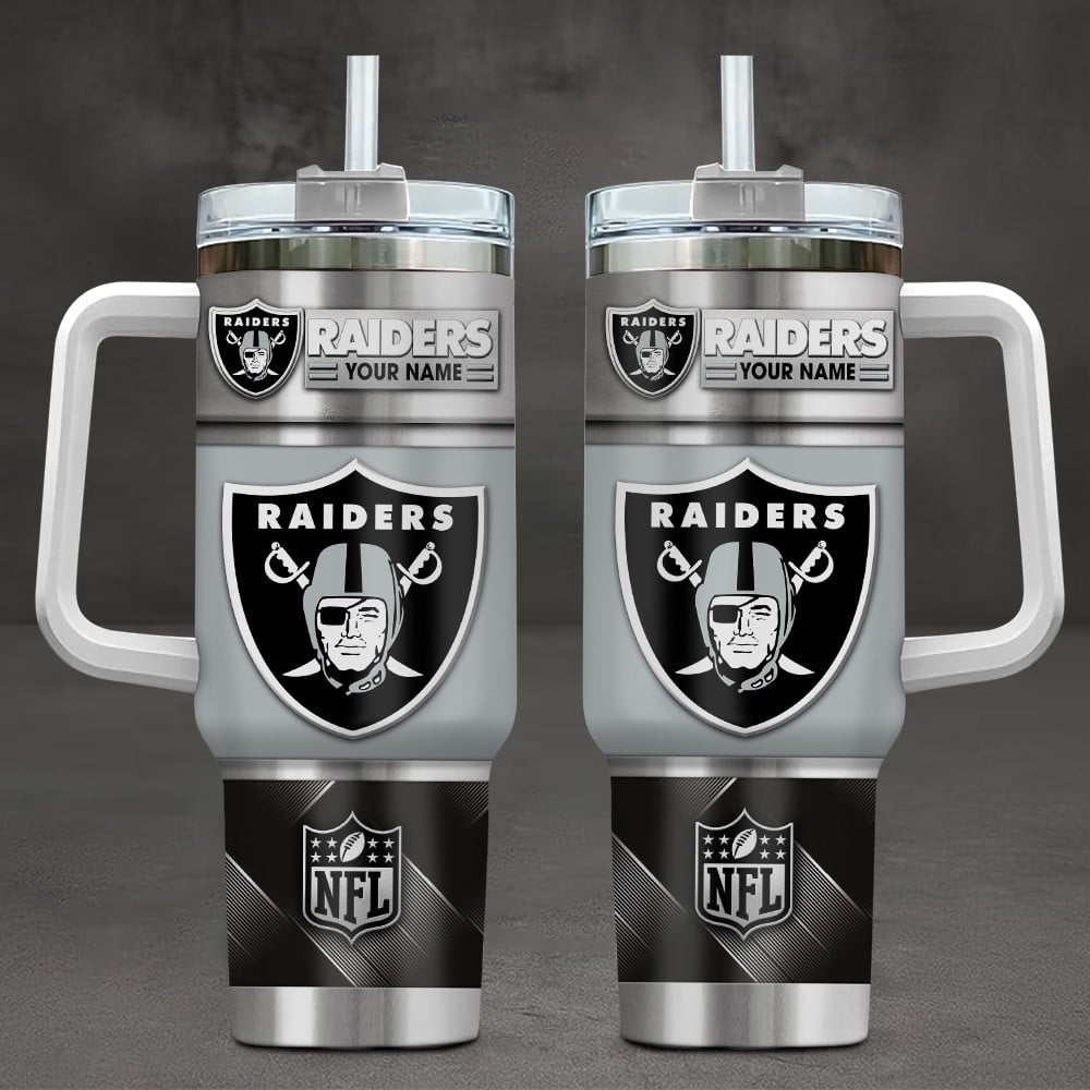 FINAL SALE - NEW CUSTOMIZED NFL07 LVR LAS VEGAS RAIDERS TUMBLER CUP