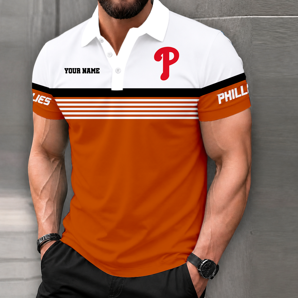 LIMITED EDITION - NEW CUSTOMIZED MLB11 PPS PHILADELPHIA PHILLIES POLO SHIRT