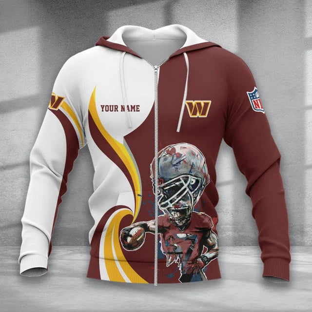 SPECIAL EDITION - NEW CUSTOMIZED NFL12 WTC WASHINGTON COMMANDERS T-SHIRT, POLO SHIRT, ZIP POLO SHIRT, SWEATSHIRT, HOODIE & ZIP HOODIE