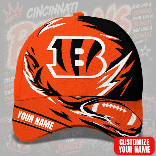 SPECIAL EDITION - NEW CUSTOMIZED NFL16 CCB CINCINNATI BENGALS CLASSIC CAP