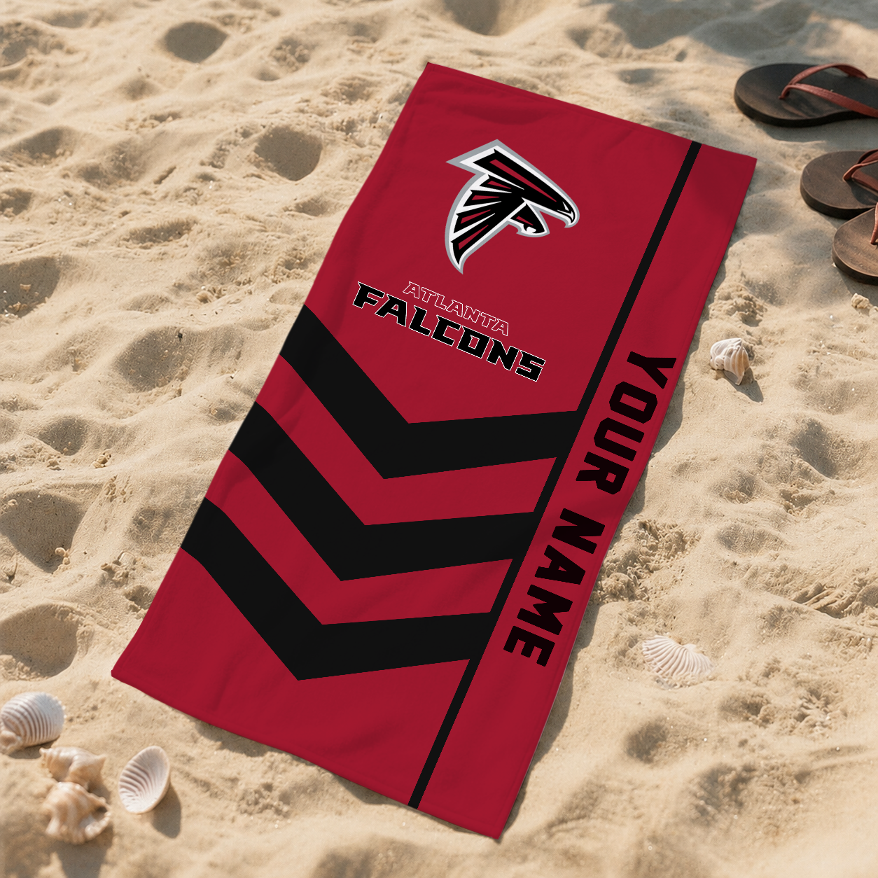 HOT DEAL - NEW CUSTOMIZED NFL18 ATF ATLANTA FALCONS BEACH TOWEL