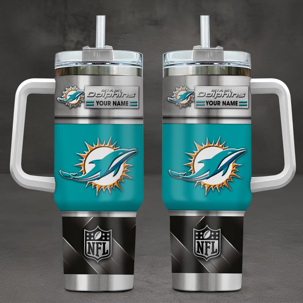 FINAL SALE - NEW CUSTOMIZED NFL19 MDP MIAMI DOLPHINS TUMBLER CUP