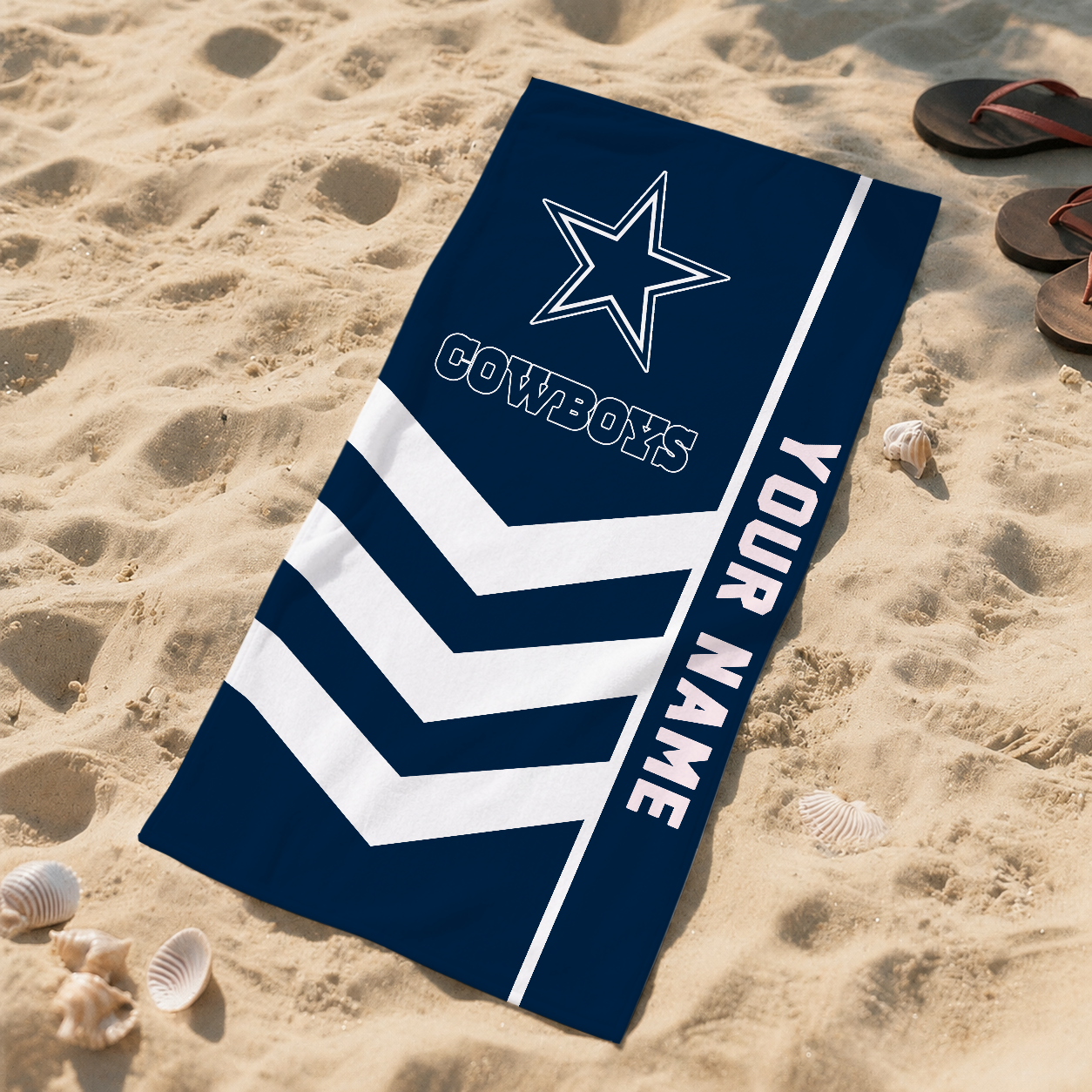 HOT DEAL - NEW CUSTOMIZED NFL21 DCB DALLAS COWBOYS BEACH TOWEL