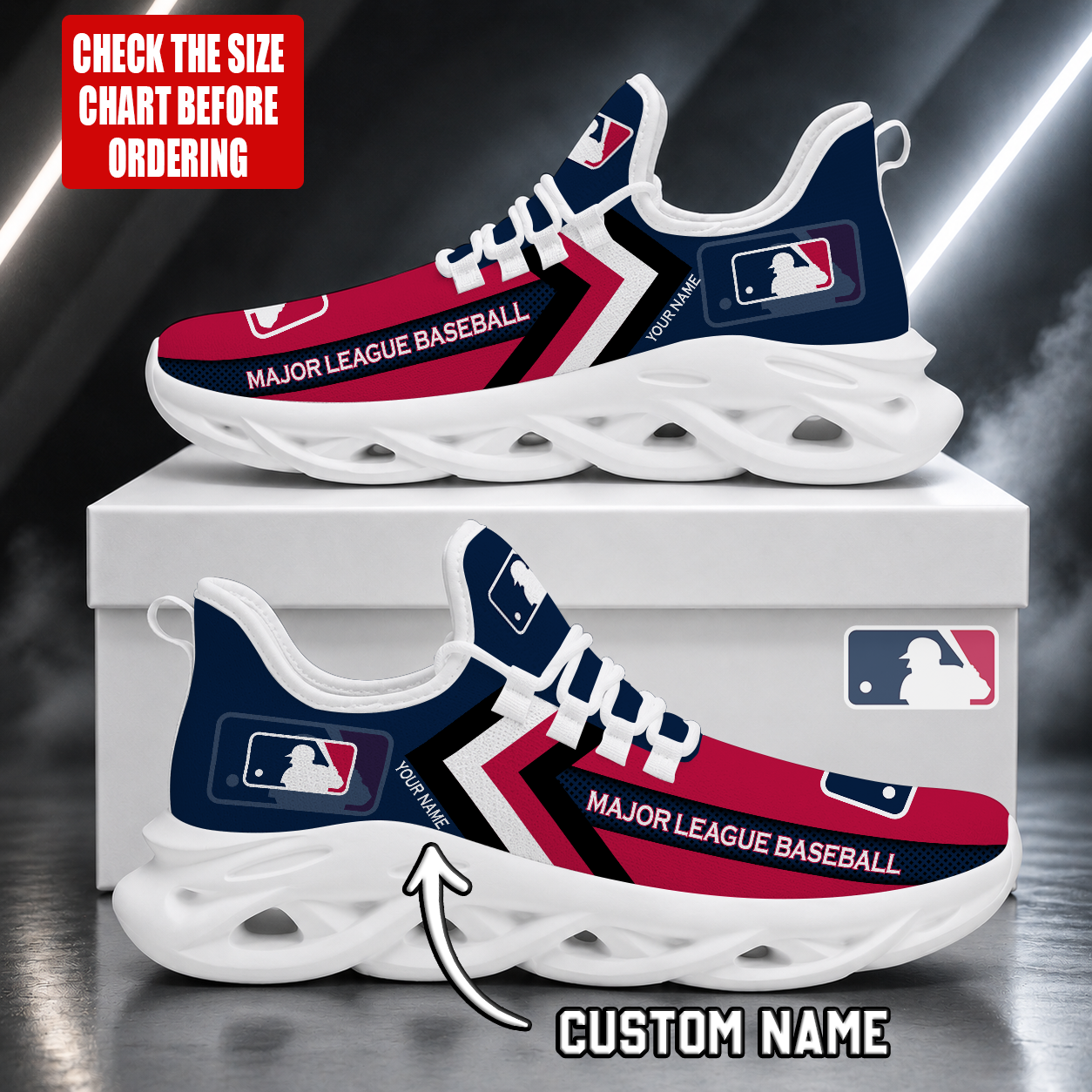 FINAL SALE - NEW CUSTOMIZED MLB31 MAJOR LEAGUE BASEBALL MAX SOUL SHOES