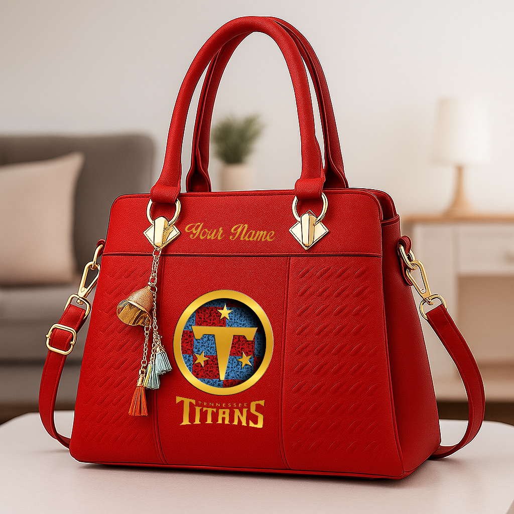 LIMITED EDITION - NEW CUSTOMIZED NFL31 TST TENNESSEE TITANS LUXURY HANDBAG IN MULTIPLE COLORS