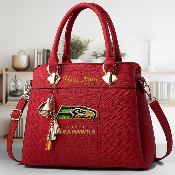 LIMITED EDITION - NEW CUSTOMIZED NFL06 SSH SEATTLE SEAHAWKS LUXURY HANDBAG IN MULTIPLE COLORS