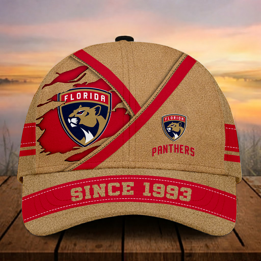 LIMITED EDITION - NEW CUSTOMIZED NHL01 FPT FL PANTHERS CLASSIC CAP