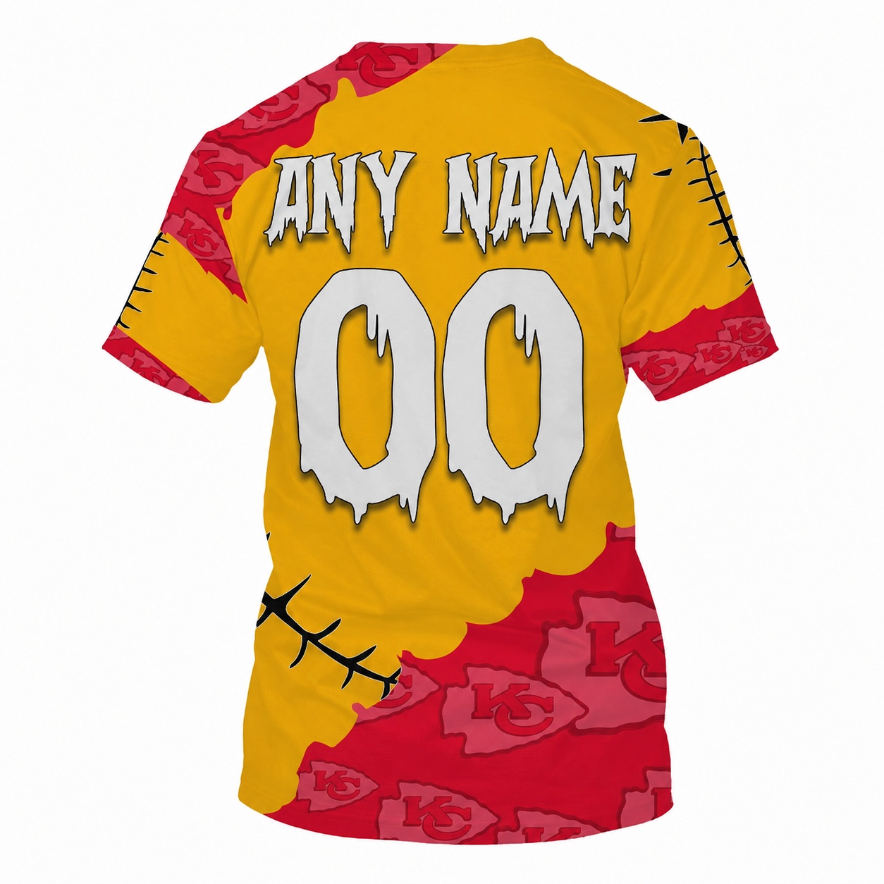 SPECIAL EDITION - NEW CUSTOMIZED NFL01 KCC KANSAS CITY CHIEFS HALLOWEEN SKULL APPAREL FOR FANS