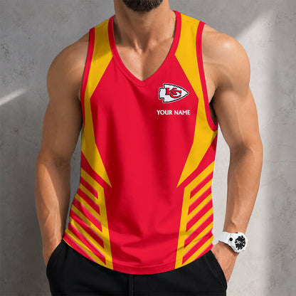 LIMITED EDITION - NEW CUSTOMIZED NFL01 KCC KANSAS CITY CHIEFS TANK TOP