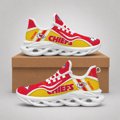 LIMITED EDITION - NEW CUSTOMIZED NFL01 KCC KANSAS CITY CHIEFS MAX SOUL SHOES