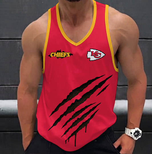 LIMITED EDITION - NEW CUSTOMIZED NFL01 KCC KANSAS CITY CHIEFS UNISEX TANK TOP