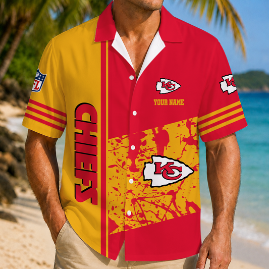 FINAL SALE - NEW CUSTOMIZED NFL01 KCC KANSAS CITY CHIEFS UNISEX HAWAIIAN SHIRT