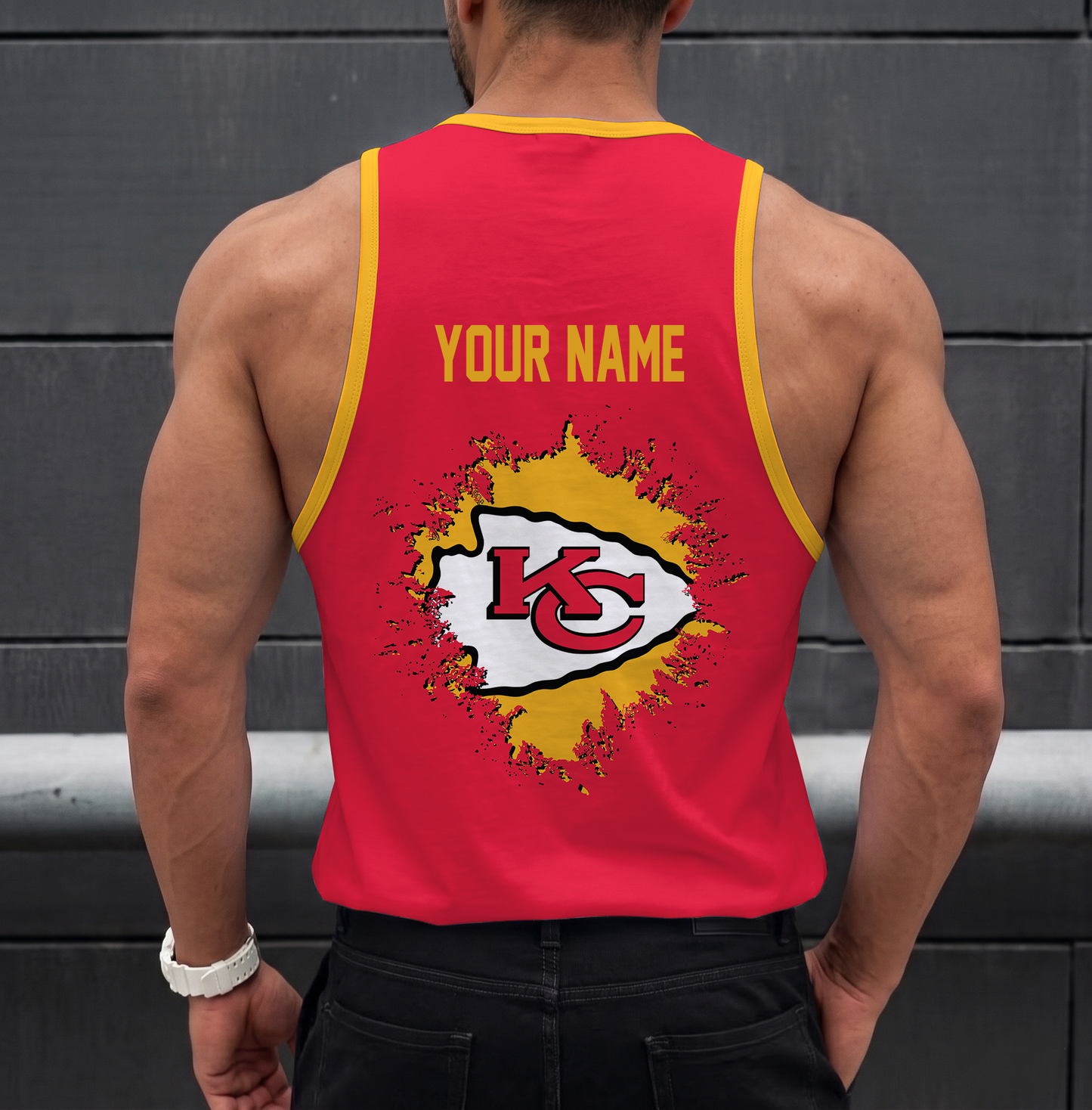 LIMITED EDITION - NEW CUSTOMIZED NFL01 KCC KANSAS CITY CHIEFS UNISEX TANK TOP