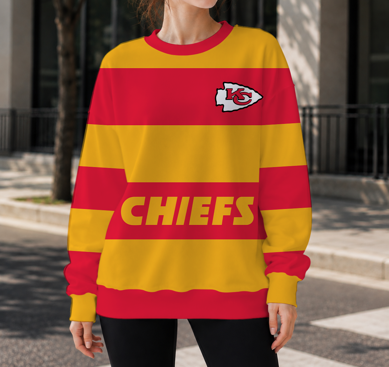 HOT DEAL- NEW CUSTOMIZED NFL01 KCC KANSAS CITY CHIEFS UNISEX SWEATSHIRT
