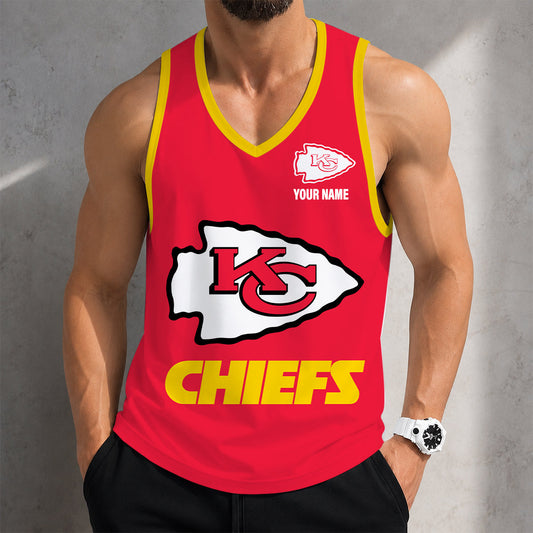 VIRAL EDITION - NEW CUSTOMIZED NFL01 KCC KANSAS CITY CHIEFS TANK TOP