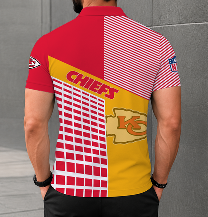 FINAL SALE - NEW CUSTOMIZED NFL01 KCC KANSAS CITY CHIEFS POLO SHIRT