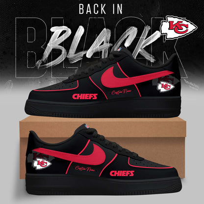 FINAL SALE - NEW CUSTOMIZED NFL01 KCC KANSAS CITY CHIEFS AF1 SNEAKERS