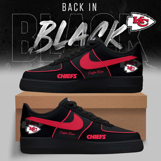FINAL SALE - NEW CUSTOMIZED NFL01 KCC KANSAS CITY CHIEFS AF1 SNEAKERS