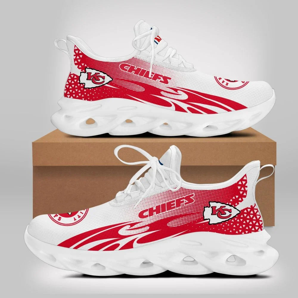 VIRAL EDITION - NEW CUSTOMIZED NFL01 KCC KANSAS CITY CHIEFS UNISEX MAX SOUL SHOES