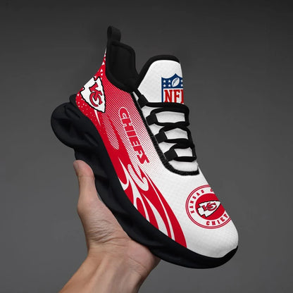 VIRAL EDITION - NEW CUSTOMIZED NFL01 KCC KANSAS CITY CHIEFS UNISEX MAX SOUL SHOES