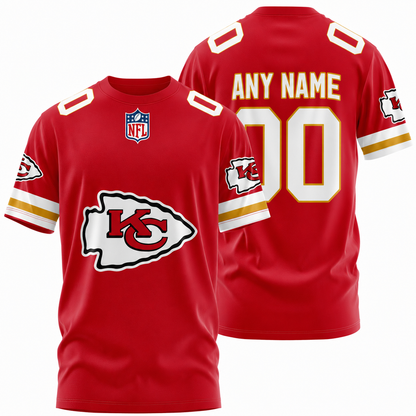 FINAL SALE - NEW CUSTOMIZED NFL01 KCC KANSAS CITY CHIEFS T-SHIRT, POLO SHIRT, ZIP POLO SHIRT, SWEATSHIRT, HOODIE & ZIP HOODIE