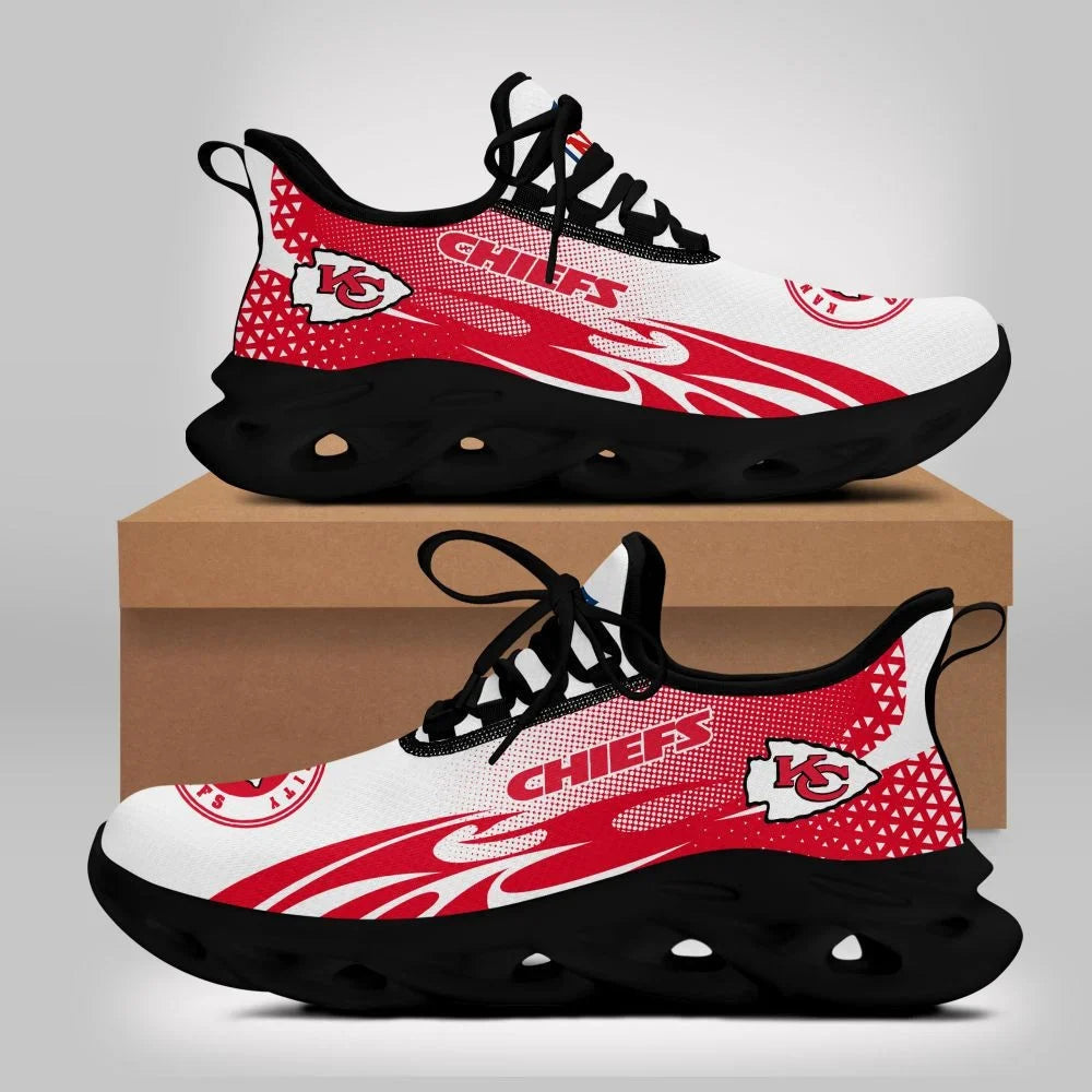 VIRAL EDITION - NEW CUSTOMIZED NFL01 KCC KANSAS CITY CHIEFS UNISEX MAX SOUL SHOES