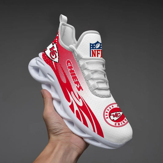 VIRAL EDITION - NEW CUSTOMIZED NFL01 KCC KANSAS CITY CHIEFS UNISEX MAX SOUL SHOES