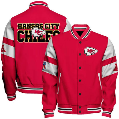 VIRAL EDITION - NEW CUSTOMIZED NFL01 KCC KANSAS CITY CHIEFS SATIN VARSITY & BASEBALL JACKET