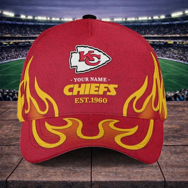 VIRAL EDITION - NEW CUSTOMIZED NFL01 KCC KANSAS CITY CHIEFS CLASSIC CAP