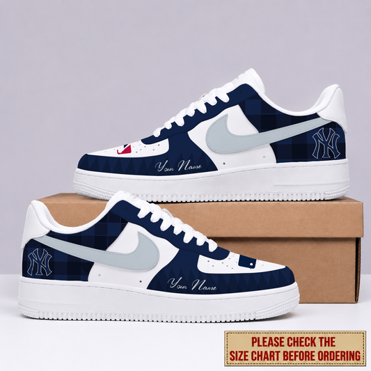 VIRAL EDITION - NEW CUSTOMIZED MLB01 NYY NEW YORK YANKEES AF1 SHOES