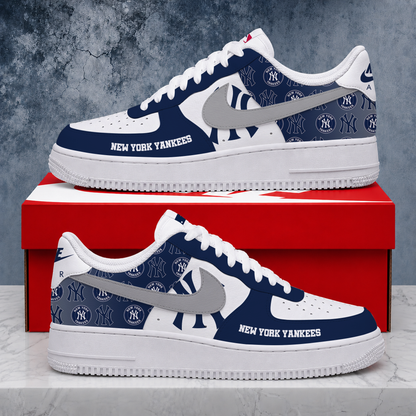 VIRAL EDITION - NEW CUSTOMIZED MLB01 NYY NEW YORK YANKEES AF1 SHOES