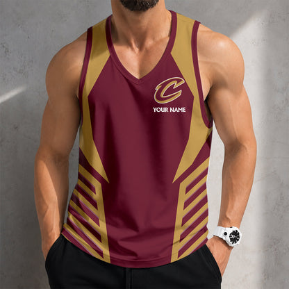 SPECIAL EDITION - NEW CUSTOMIZED NBA02 CCA CLEVELAND CAVALIERS MEN'S TANK TOP