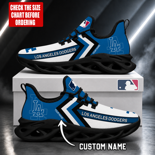FINAL SALE - NEW CUSTOMIZED MLB02 LAD LOS ANGELES DODGERS MAX SOUL SHOES