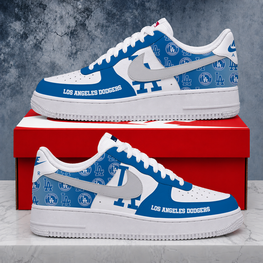 VIRAL EDITION - NEW CUSTOMIZED MLB02 LAD LOS ANGELES DODGERS AF1 SHOES