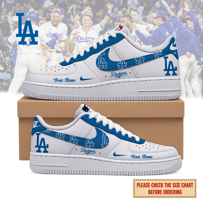 FINAL SALE - NEW CUSTOMIZED MLB02 LAD LOS ANGELES DODGERS AF1 SHOES