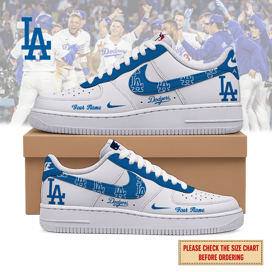 FINAL SALE - NEW CUSTOMIZED MLB02 LAD LOS ANGELES DODGERS AF1 SHOES