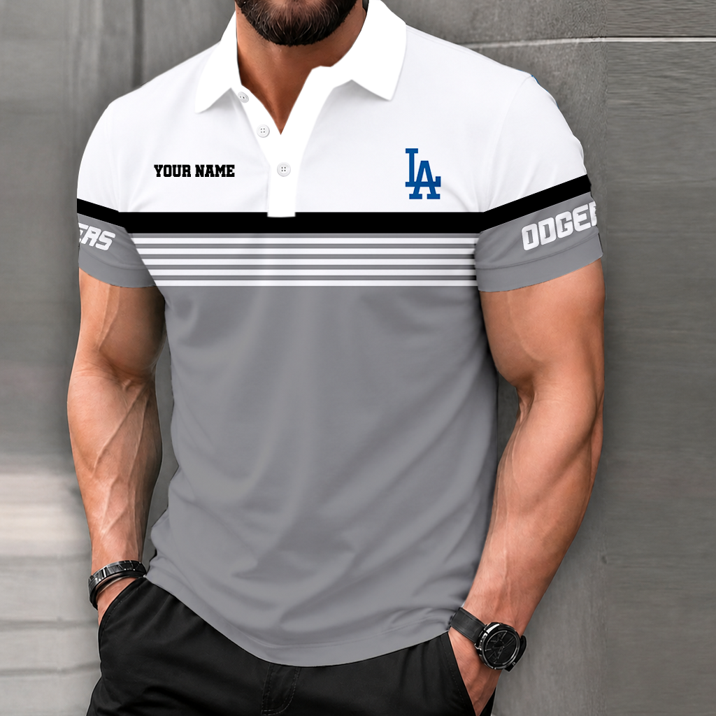 LIMITED EDITION - NEW CUSTOMIZED MLB02 LAD LOS ANGELES DODGERS POLO SHIRT