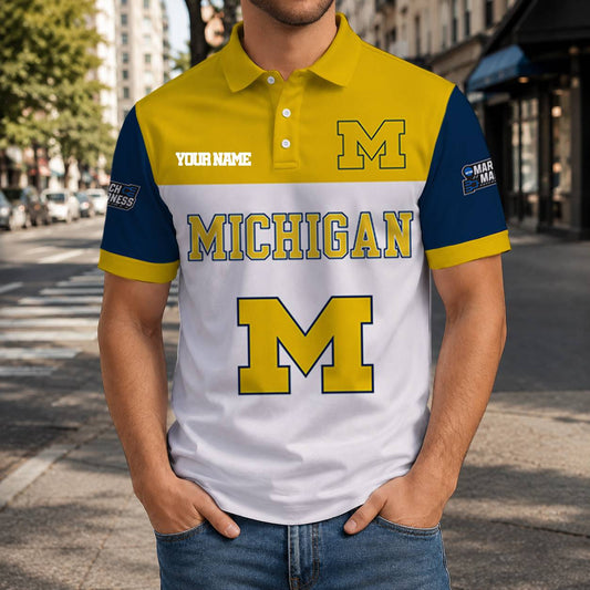 MEGA SALE - NEW CUSTOMIZED NCAA MAM02 MIW MICHIGAN WOLVERINES T-SHIRT, POLO SHIRT, ZIP POLO SHIRT, SWEATSHIRT, HOODIE & ZIP HOODIE