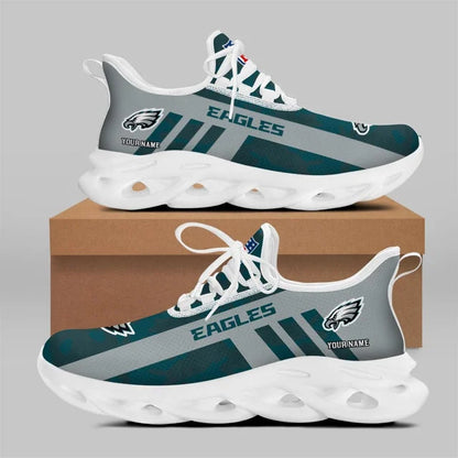 VIRAL EDITION - NEW CUSTOMIZED NFL02 PPE PHILADELPHIA EAGLES UNISEX MAX SOUL SHOES
