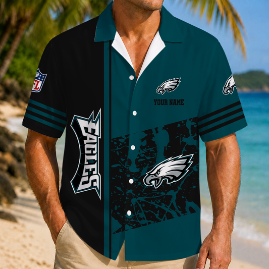 FINAL SALE - NEW CUSTOMIZED NFL02 PPE PHILADELPHIA EAGLES UNISEX HAWAIIAN SHIRT