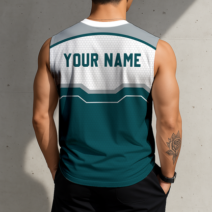 FINAL SALE - NEW CUSTOMIZED NFL02 PPE PHILADELPHIA EAGLES MEN'S GYM SHIRT