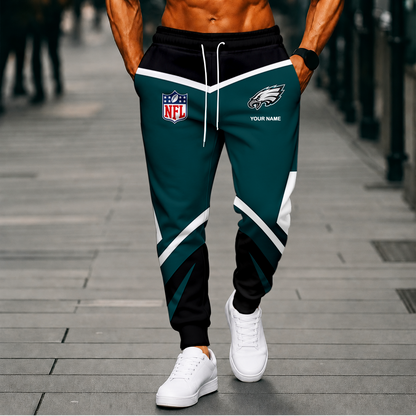 FINAL SALE - NEW CUSTOMIZED NFL02 PPE PHILADELPHIA EAGLES SWEATPANTS
