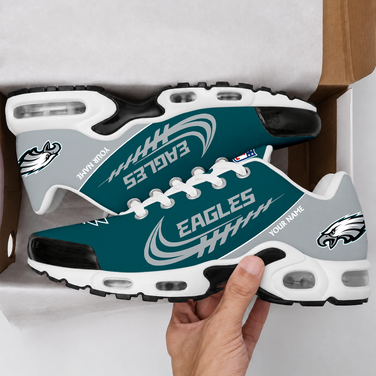 FLASH SALE - NEW CUSTOMIZED NFL02 PPE PHILADELPHIA EAGLES AIR MAX PLUS SNEAKERS