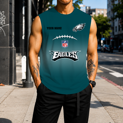 VIRAL EDITION - NEW CUSTOMIZED NFL02 PPE PHILADELPHIA EAGLES MEN'S GYM SHIRT