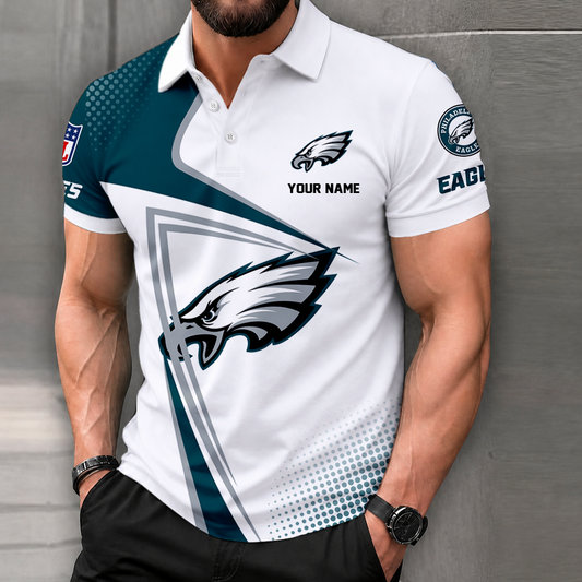 FINAL SALE - NEW CUSTOMIZED NFL02 PPE PHILADELPHIA EAGLES T-SHIRT, POLO SHIRT, ZIP POLO SHIRT, SWEATSHIRT, HOODIE & ZIP HOODIE