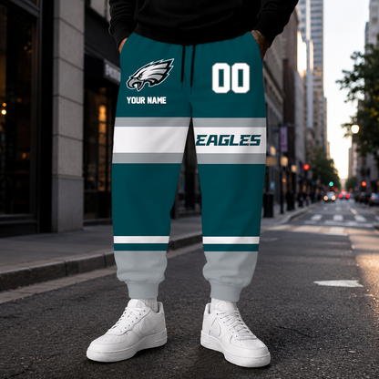 EXCLUSIVE EDITION - NEW CUSTOMIZED NFL02 PPE PHILADELPHIA EAGLES SWEATPANTS