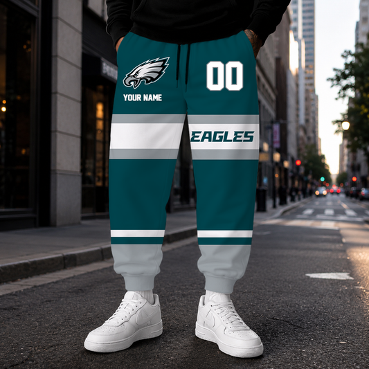 EXCLUSIVE EDITION - NEW CUSTOMIZED NFL02 PPE PHILADELPHIA EAGLES SWEATPANTS